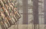 Gray Tussar Silk Saree with Silver Zari Border