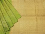 Pear Green Soft Silk Saree with Zari Pallu