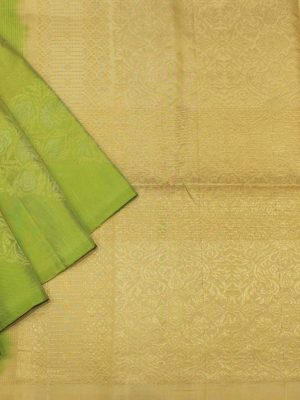 Pear Green Soft Silk Saree with Zari Pallu