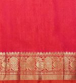 Handloom Rani Pink Soft Silk Saree with Orange Pochampally Ikkat