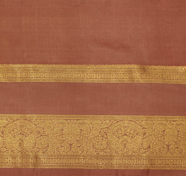 Handloom Pure Light Beige Cream Soft Silk Saree with Rettapet Border