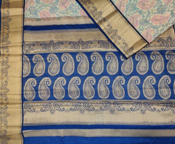 Semi Silk Saree in Lime yellow