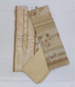 Semi Silk Salwar Material with Digital Prints, Chamki, Mirror, and Thread Work