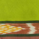Light Green 60’s Cotton Saree with Ikat Design