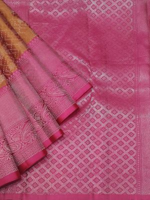 Handloom Pure Soft Silk Saree with Silver Zari Brocade