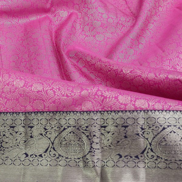 The Singaram Kanchipuram Pink Silk Saree