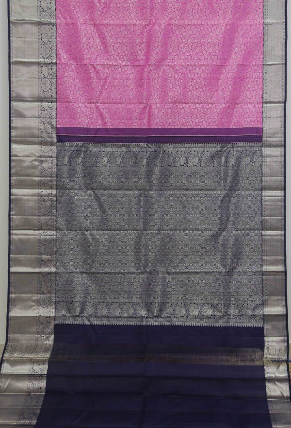 The Singaram Kanchipuram Pink Silk Saree