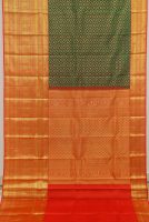 The Singaram Kanchipuram Saree In Bottle green