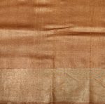Pure Tussar Silk Saree in Rust Brown with Floral Creepers