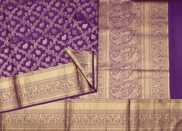 Pavithram Soft Silk Saree Dark Purple