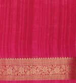 Rani Pink Semi Dola Silk Saree with Zari Prints
