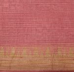 Salmon Pink Chanderi Cotton Saree with Bird Prints