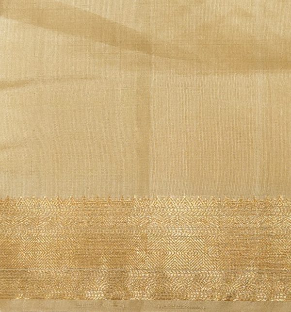 Handloom Yellow Soft Silk Saree with Golden Zari Buttas