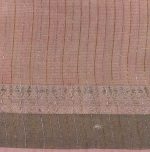 Handloom Pure Tussar Silk Saree in Peach Pink with Zari Border
