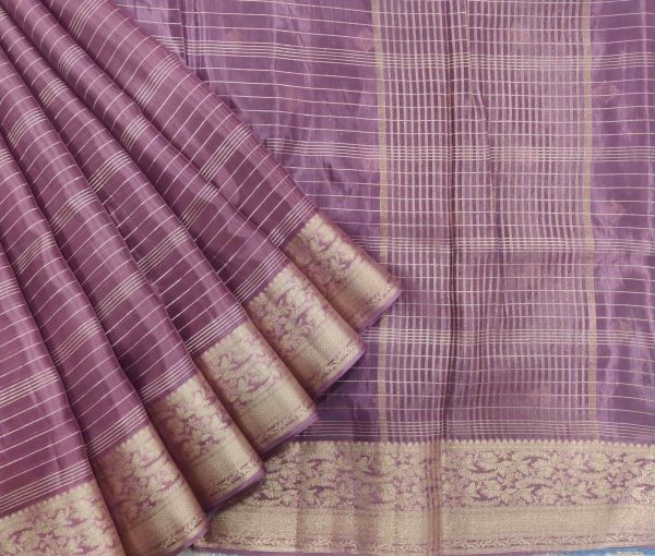 Korean Silk Saree in Onion Pink
