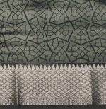 Pure Chanderi Cotton Saree in Moss Green with Silver Zari Border