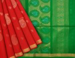 Handloom Silk Cotton Saree in Red