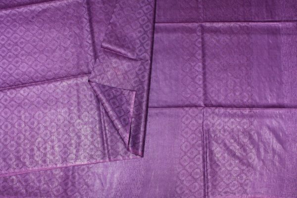 Bhagalpur Cotton Saree in Dark Purple Shades