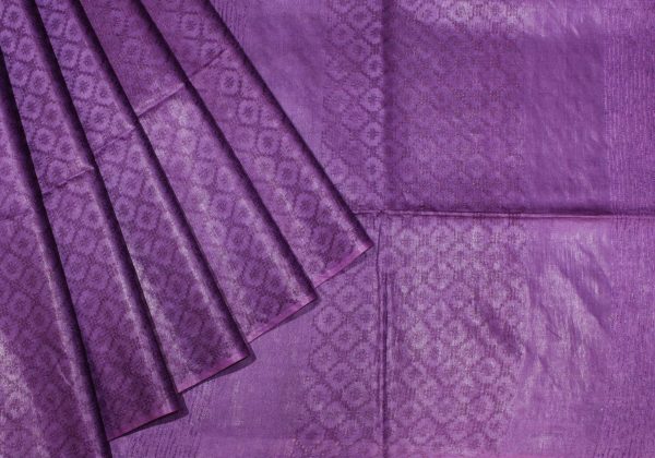 Bhagalpur Cotton Saree in Dark Purple Shades