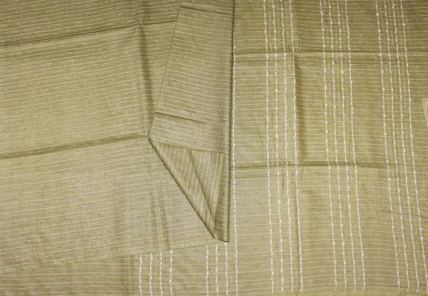 Bhagalpur Cotton Saree in Pastel Green Shades
