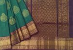 Dual Green Pure Soft Silk Saree with Wine Zari Border