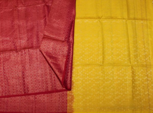 Handloom Pure Silk Saree in Dark Pink with Brocade Zari Weaving