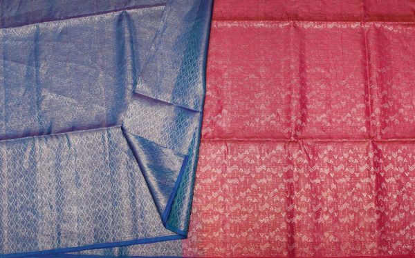 Handloom Pure Silk Saree in Deep Blue with Brocade Zari Weaving