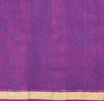 Handloom Pure Silk Cotton Saree in Peacock Blue with Contrast Magenta Pallu