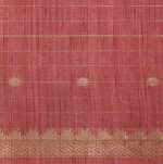 Semi Tussar Saree in Rust Orange Kalamkari Patterns