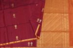 Maroon Handloom Soft Silk Saree