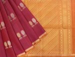 Maroon Handloom Soft Silk Saree