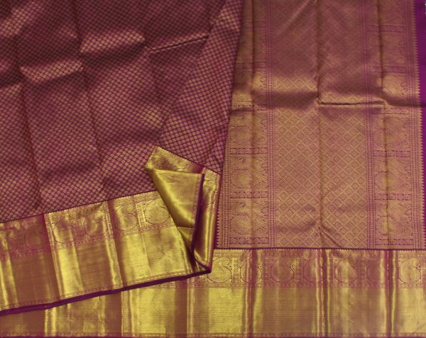 Dark Wine Shades Kanchivaram Saree