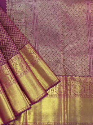Dark Wine Shades Kanchivaram Saree