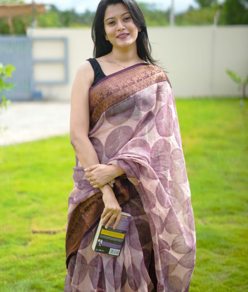 Pure chanderi cotton with model picture