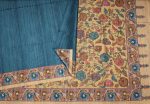 Semi Tussar Saree in Blue Shades