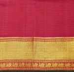 Dark Rani Pink Kanchivaram Saree with Rich Checkered Zari Elegance