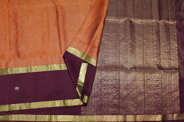Handloom Soft Silk Saree Rust Orange