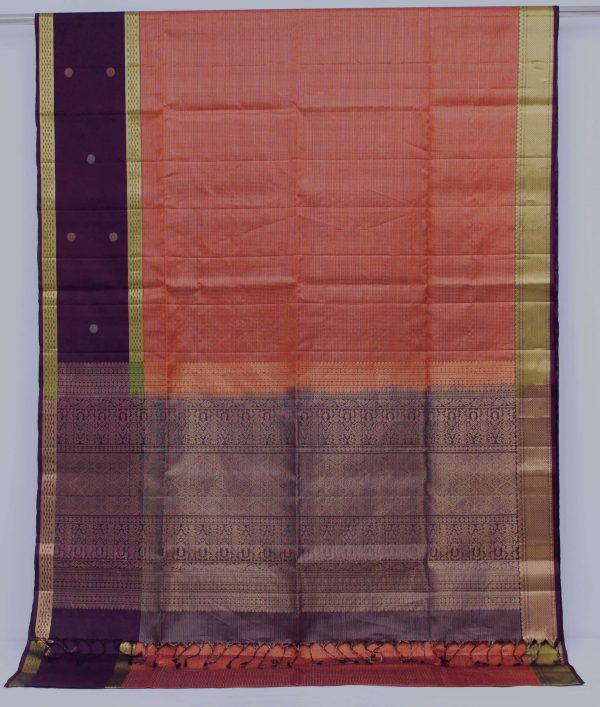 Handloom Soft Silk Saree Rust Orange