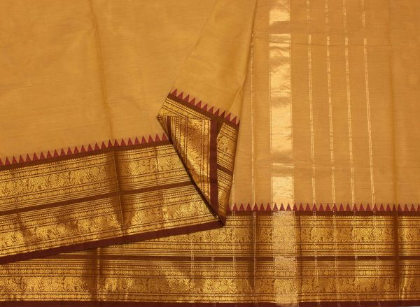 Amber Shine Kanchi Chettinad Cotton Saree Contrast Border