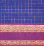 Dark Blue Kanchi Chettinad Cotton Saree Checks