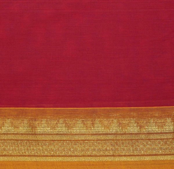Dark Rani Pink Kanchi Chettinad Cotton Saree
