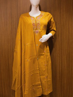 Mustard Yellow Cotton Salwar Sets