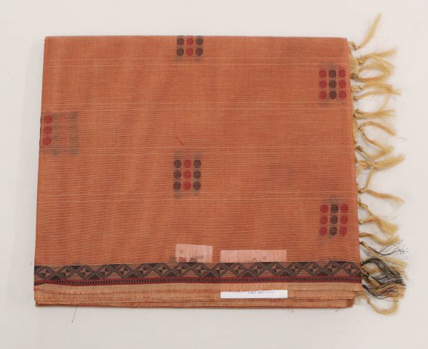 Handloom Kovai Cotton Saree Pastel Orange