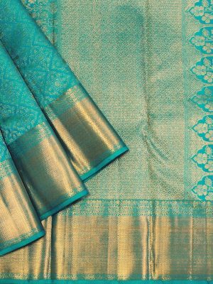 Kanchivaram Silk Saree In Self Color Shade With Zari Border