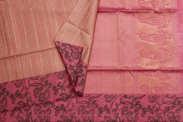 Onion Pink Handloom Soft Silk Saree