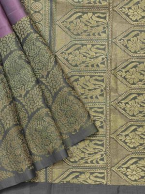 Handloom Lavender Soft Silk Saree