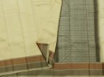 Pure Handloom Soft silk White Saree With Threadwork
