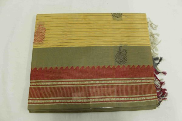 Light Yellow Kovai Cotton Saree