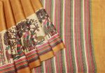 Mustard Yellow Tussar Silk Kalamkari Saree
