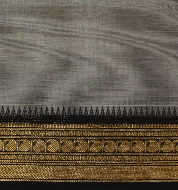 Grey Kanchi Chettinad Cotton Saree